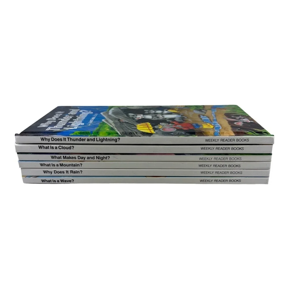 A Just Ask Book Set Rain Wave Mountain Cloud‎ Thunder Lightning Hardcover